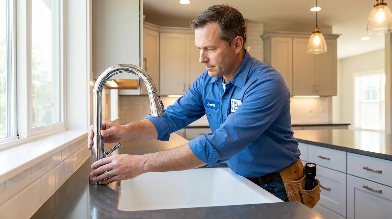 Kitchen faucet installation by Johns Plumbing LLC in Nicholls