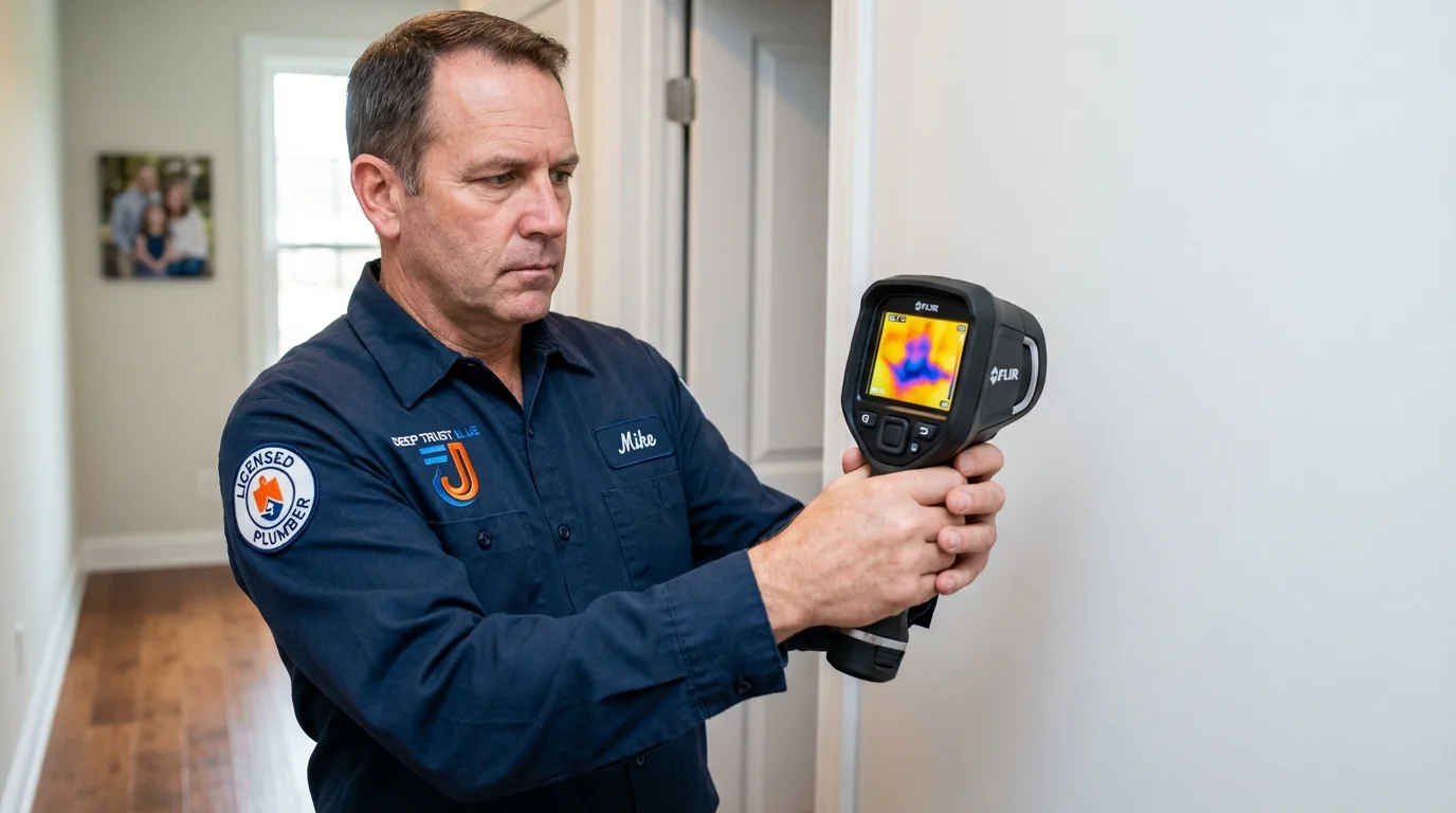 Thermal imaging leak detection by Johns Plumbing LLC in Nicholls